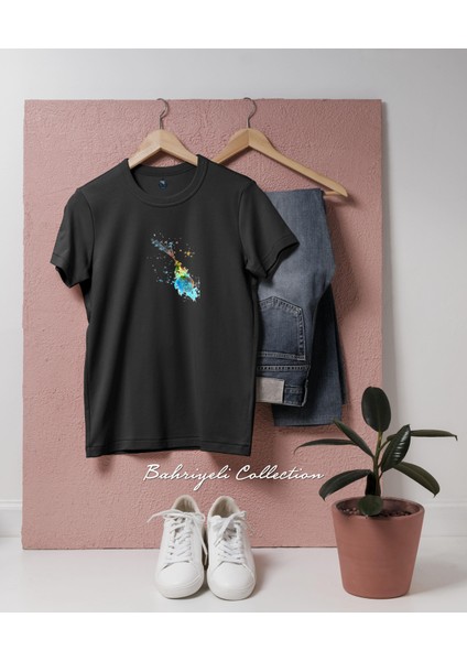 Oversize The Little Prince Abstract Coloured Tasarımlı T-Shirt