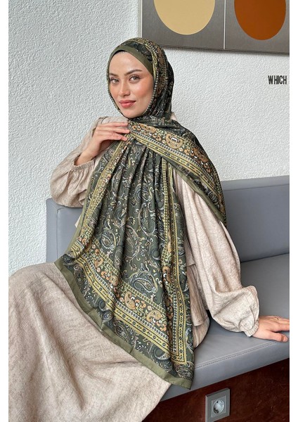 Retro Desen Soft Şal Haki fiyatları