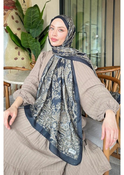 Retro Desen Soft Şal Gold
