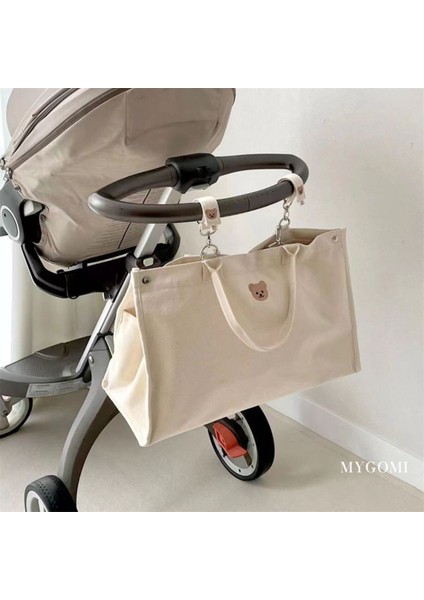 Babylintr Kanvas Teddy Desenli Anne ve Bebek Çantası fiyatları