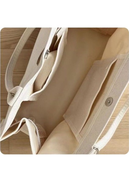 Babylintr Kanvas Teddy Desenli Anne ve Bebek Çantası modelleri