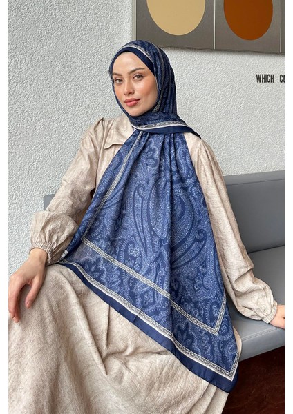 Retro Desen Soft Şal Indigo fiyatları