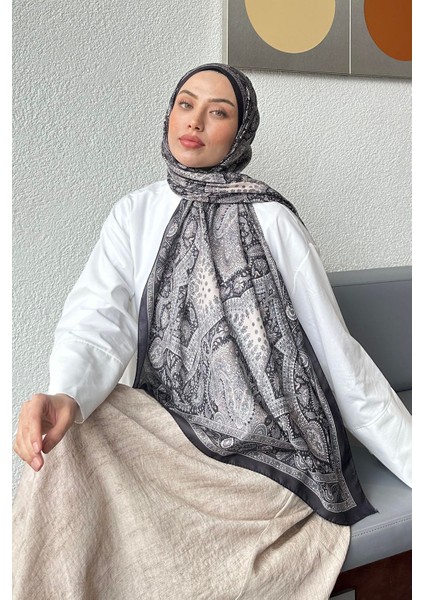Retro Desen Soft Şal Bej