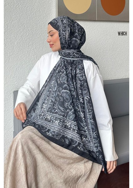 Retro Desen Soft Şal Siyah fırsatları