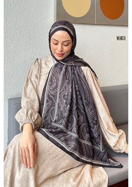 Retro Desen Soft Şal Acı Kahverengi modelleri