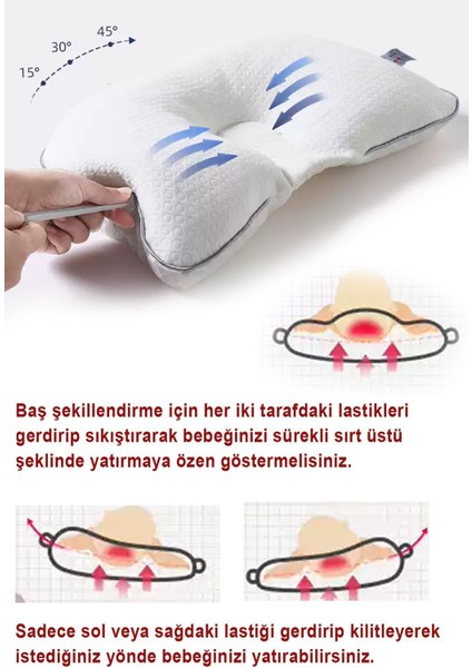 Düz Kafa Yastığı, Bebek Yastığı,terletmeyen %100 Pamuk Antibakteriyel Kumaş fırsatları