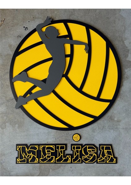 Kişiye Özel Isimli Ahşap Mdf Voleybol Duvar Dekoru | Sporcu Temalı Voleybol Oynayan Oyuncu Desenli fırsatları
