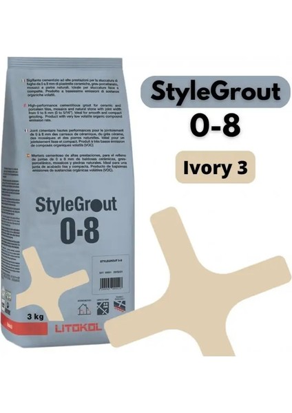 Stylegrout 0-8 Ivory 3 Derz Dolgu 3 kg