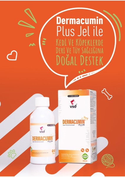 Dermacumin Plus 100ML Jel Kediler Için Cilt Enfeksiyonları Tedavi Desteği