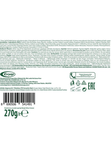 Hydro Pure Aloevera 6 Adet Sabun 3X270 gr