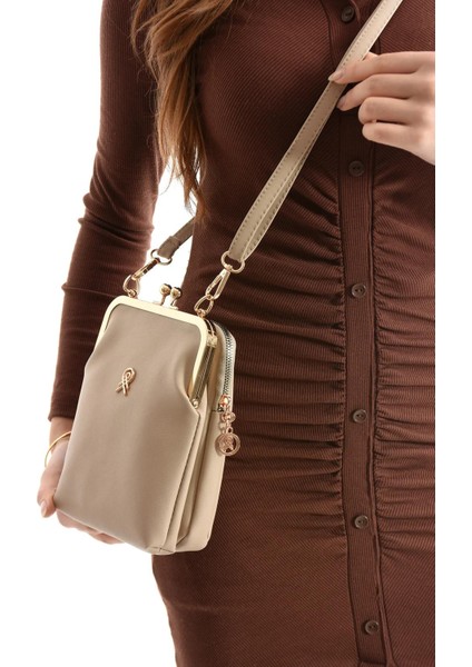 Pisa Burslu Kadın Çapraz Çanta – Gold Klipsli, Şık ve Fonksiyonel Omuz Çantası BP-4860O