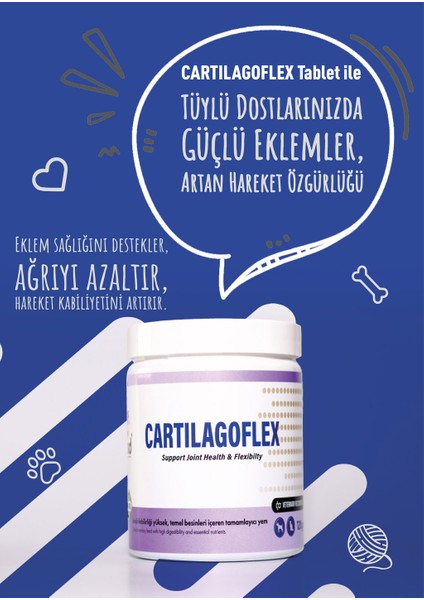 Cartilagoflex 120G Chew Tablet Kediler İçin Konforlu ve Rahat Hareketlilik