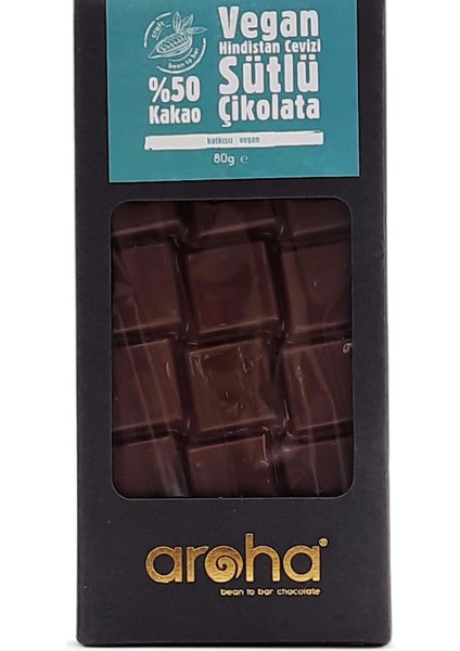 %50 Kakao Vegan Hindistan Cevizi Sütlü Çikolata - 80 gr