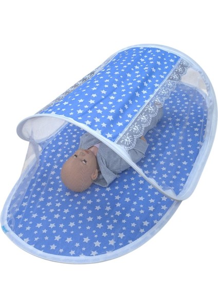 Hazır Kurulum Katlanır Çantalı Sinek Haşere Güneşten Koruma 0-3 Yaş Çocuk Cibinliği