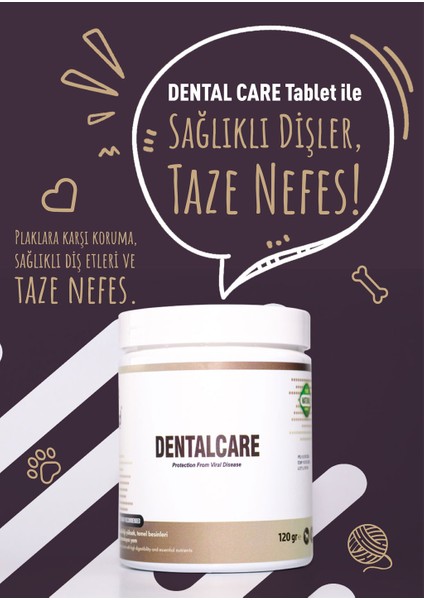 Dental Care 120G Chew Tablet Köpekler İçin Ağız ve Diş Sağlığı Desteği