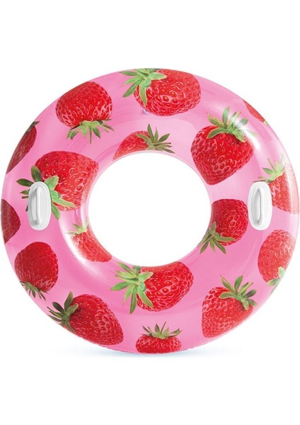 Tutmalı Çilek Simit - Şişme Çilek Desenli Simit - Deniz Simidi-Meyve Simit-Havuz Çilek Simit 107 cm modelleri