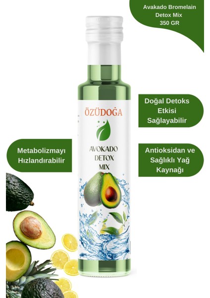 Avokado Detoks Sirkesi ve Bromelain Detox Arındırıcı Karışım