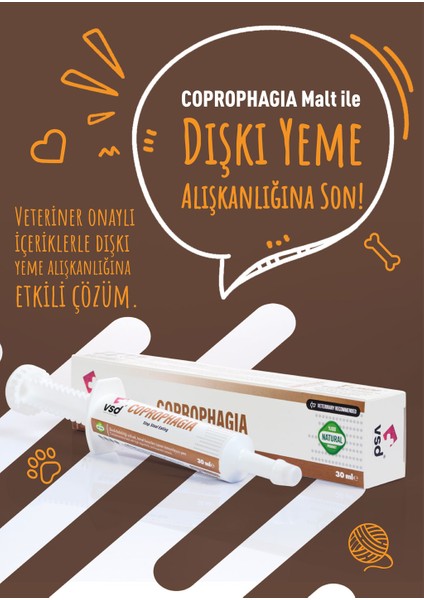 Coprophagia 30ML Malt Kediler İçin Dışkı Yeme Önleyici