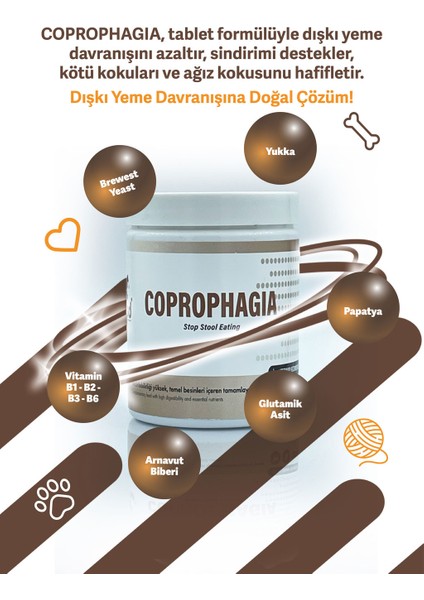 Coprophagia 120G Chew Tablet Köpekler İçin Dışkı Yeme Önleyici fiyatları