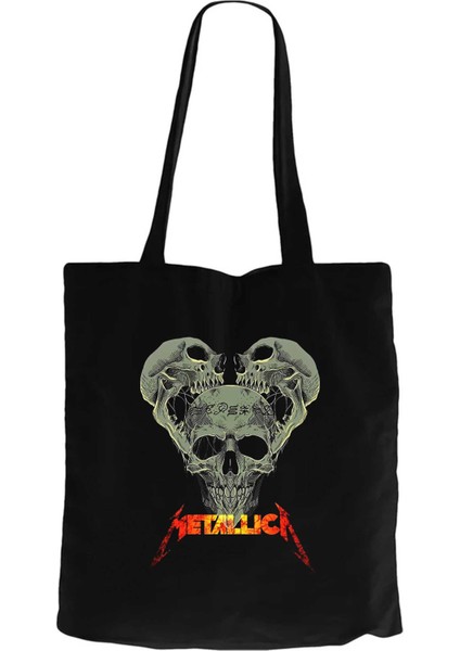Metallica 3 Dry Heads Siyah Kanvas Bez Çanta