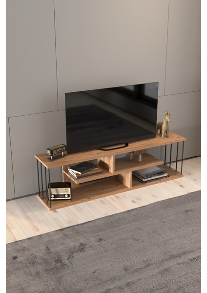 Tv Sehpası Raflı 140 cm Gzd Tv Ünitesi Atlantik Ceviz modelleri