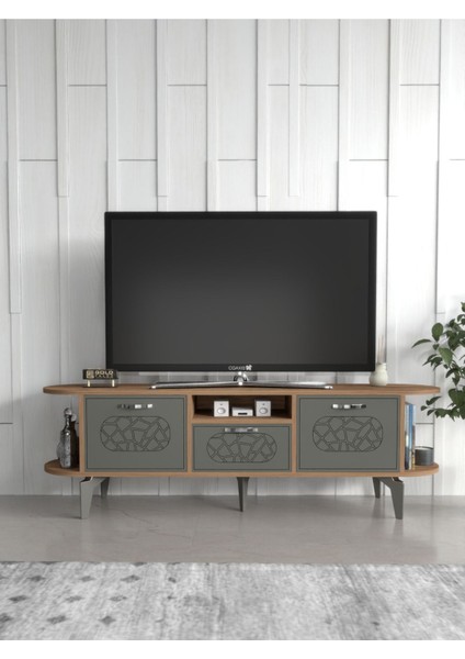 Tv Sehpası Mira Atlantik 5031 Gümüş 160 cm 35 cm 50 cm