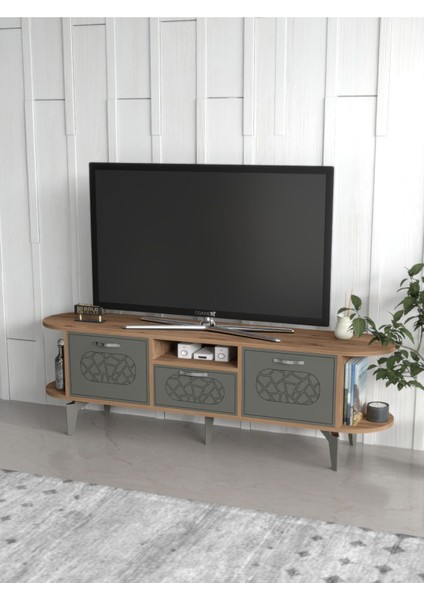 Tv Sehpası Mira Atlantik 5031 Gümüş 160 cm 35 cm 50 cm modelleri