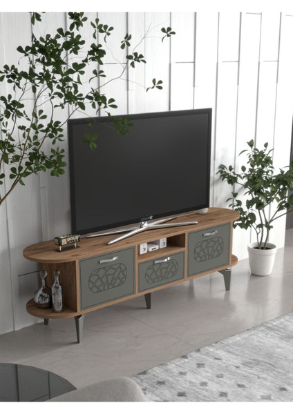 Tv Sehpası Mira Atlantik 5031 Gümüş 160 cm 35 cm 50 cm indirimleri