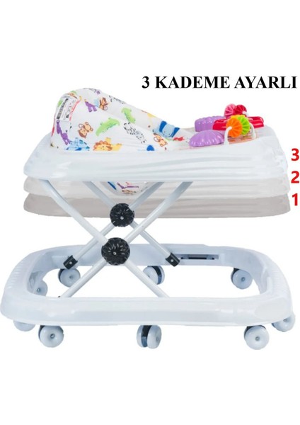 Çocuk Gereçleri Bebek Yürüteci Kornalı ve Fırfırlı 10 Ayak Örümcek