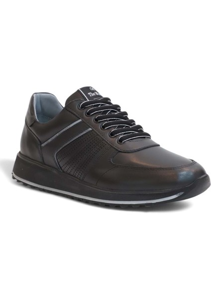2185-LUISFIGO Hakiki Deri Üst Kalite Anatomik Tabanlı Erkek Günlük Sneakers Ayakkabı - NKT02185-SIYAH-44 modelleri
