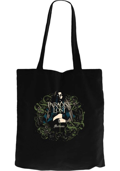 Paradise Lost Medusa Siyah Kanvas Bez Çanta