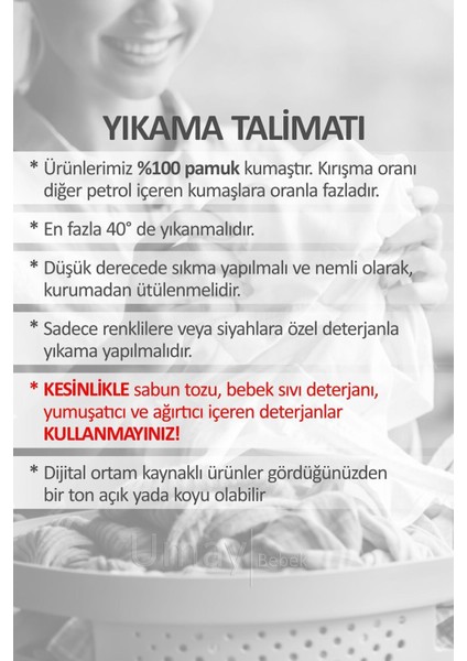 Bebek Yatağı, Fermuarlı, Yıkanabilir Kılıf, Yatak, %100 Pamuk Kumaş