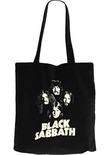 Black Sabbath Siluet Siyah Kanvas Bez Çanta