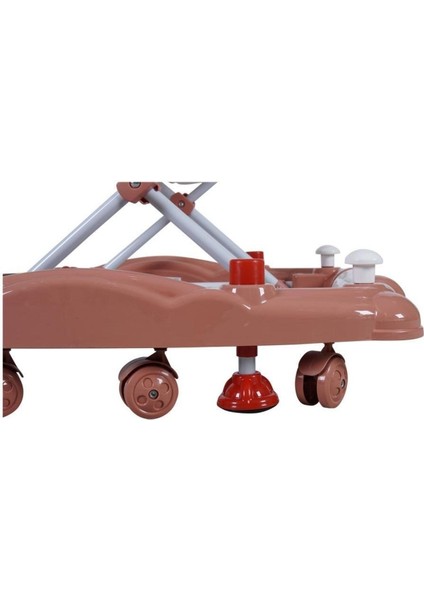 Kiddy Yürüteç Lüx Oyuncaklı Müzikli ve Işıklı 3 Kademeli Örümcek Bebek Yürüteci
