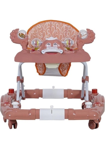 Kiddy Yürüteç Lüx Oyuncaklı Müzikli ve Işıklı 3 Kademeli Örümcek Bebek Yürüteci