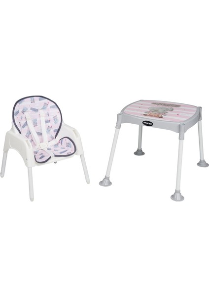 Feeding Fil Desenli 3 In 1 Mama Sandalyesi - Pembe fırsatları