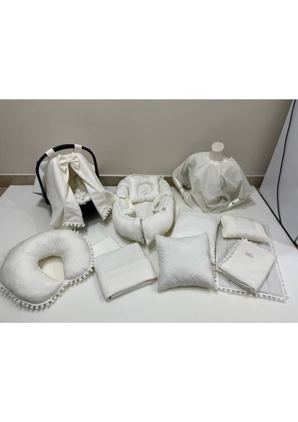 Çok Amaçlı Babynest , Puset Örtüsü , Alt Açma ve Battaniye, Nevresim Takımı 15'li Set Bebek Çeyizi
