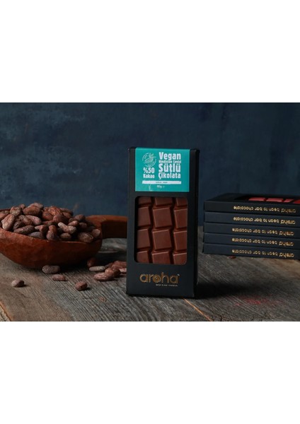 İkili Avantaj Paket %50 Kakao Vegan Hindistan Cevizi Sütlü Çikolata 80 g x 2 Adet