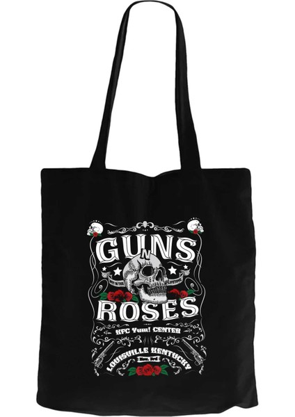 Guns N Roses Louis Ulle Kentucky Siyah Kanvas Bez Çanta