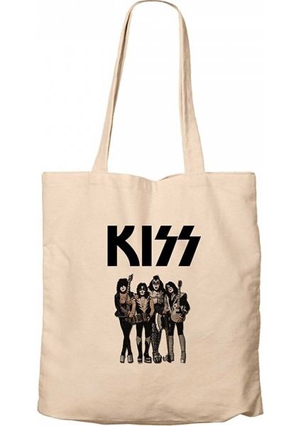 Kiss Anime Krem Kanvas Bez Çanta