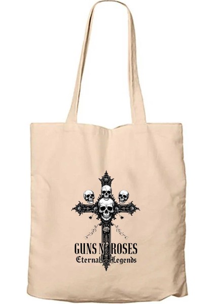 Guns N Roses Eternal Legends Krem Kanvas Bez Çanta