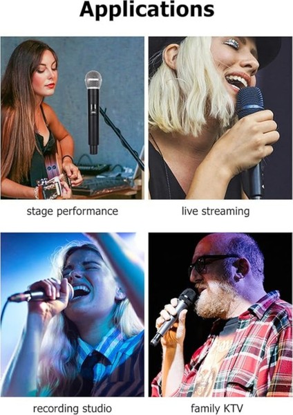 PL-2498 Kablosuz Mikrofon, Karaoke Için Kapsamlı Metal El Mikrofonu 1 Adet