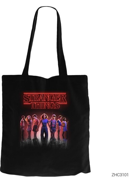 Stranger Things The New Siyah Kanvas Bez Çanta