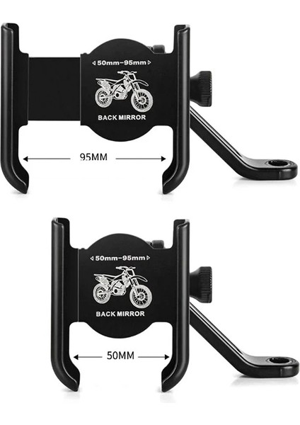 Dikiz Ayna Bağlantılı Metal Ayarlanabilen Motorsiklet Bisiklet Telefon Tutucu 360 Derece Dönen fiyatları