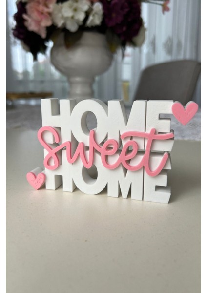 Dekoratif "home Sweet Home" Biblo | Şık Masa & Raf Süsü | Ev Ruhunu Yansıtan Küçük Detaylar