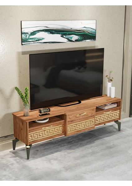 Tv Sehpası Tv Ünitesi 160 cm Atlantik Çam Gold Mistral 5070 indirimleri