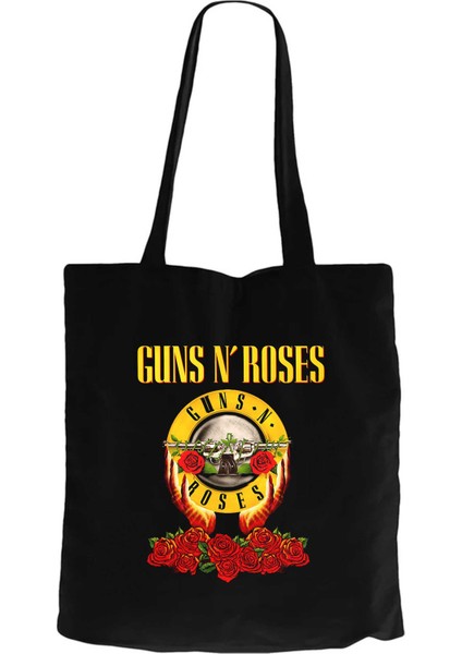 Guns N Roses Hands And Light Siyah Kanvas Bez Çanta