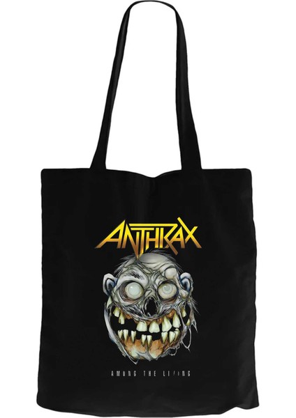Anthrax Amung The Living Siyah Kanvas Bez Çanta