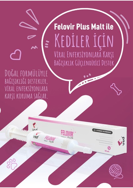 Felovir Plus 30ML Malt Kediler İçin İmmun Desteği