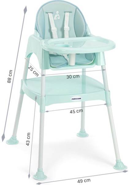 Pretty 3in1 Çalışma Masalı Mama Sandalyesi Mint fırsatları